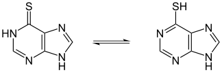 Thiolactam-Thiolactim-Tautomerie Purinthiol.svg